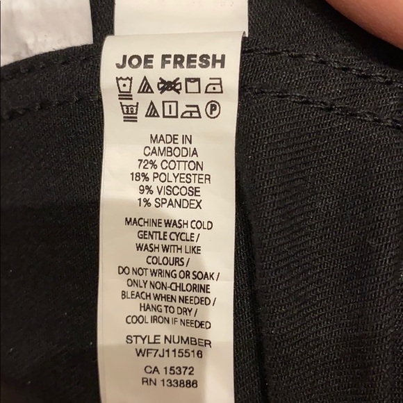 JOE FRESH Black jean jacket with faux  fur collar NWOT - Picture 11 of 11